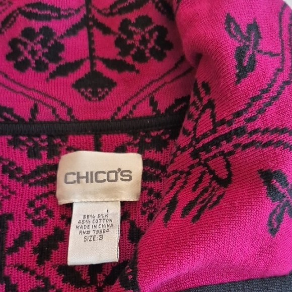 Chico's Silk & Cotton Blend Zip-Up Jacket - Picture 2 of 5